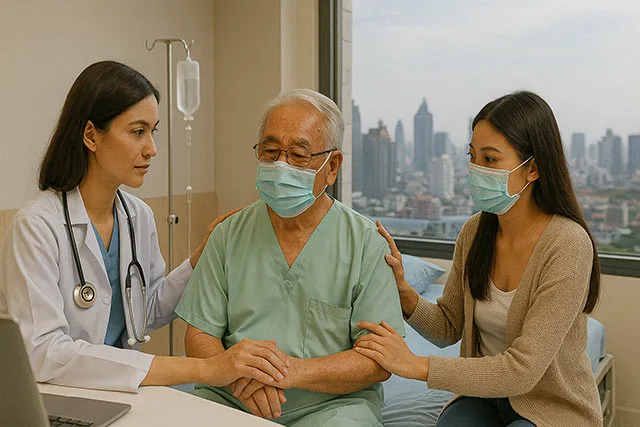Hospital care in Bangkok